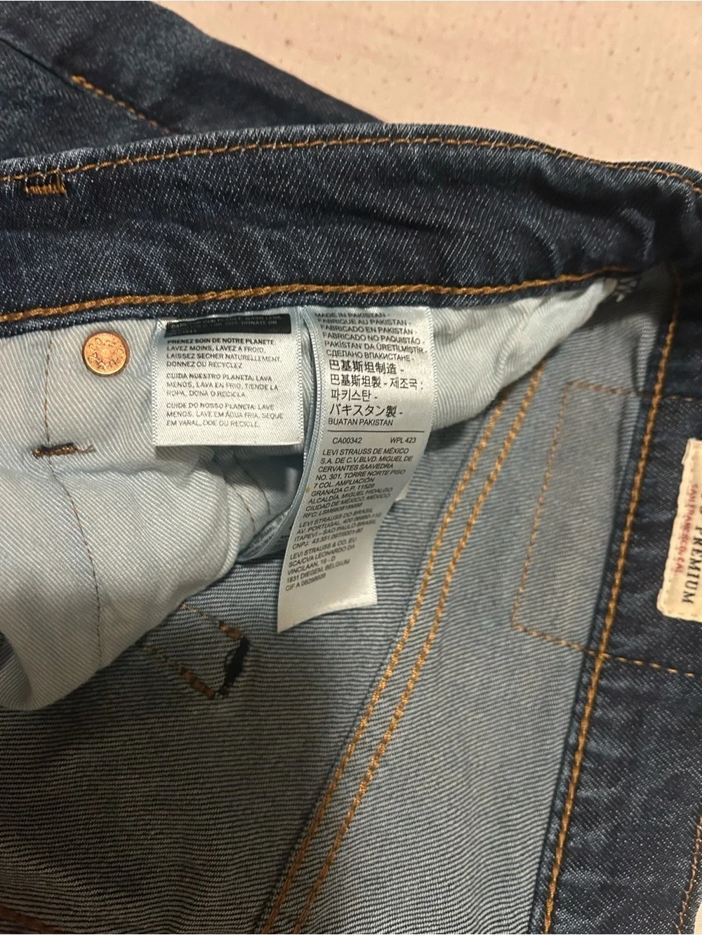 Levi's Men's Dark Blue Jeans straight leg 33x34